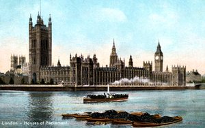 Die Houses of Parliament, Westminster, London, frühes 20. Jahrhundert von Unbekannt