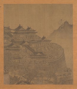 Der unsterbliche Lü Dongbin erscheint über dem Yueyang-Pavillon, 15.-16. Jahrhundert