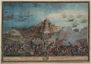 Die Kaiserlich Russische Armee vor dem türkischen Hafen Ochakov von Unbekannt
