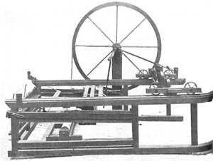 Die geniale Spinning Jenny erfunden von James Hargreaves, ca. 1925