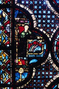 Das Gasthaus, Buntglas, Kathedrale von Chartres, Frankreich von Unbekannt