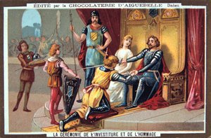 Die Ritter - Treueschwur an den Herrn, Mittelalter. 19. Jahrhundert von Unbekannt