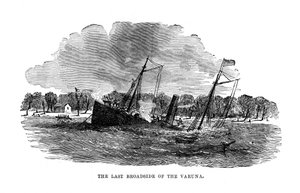 Die letzte Breitseite der Varuna, 1862, 1872 von Unbekannt