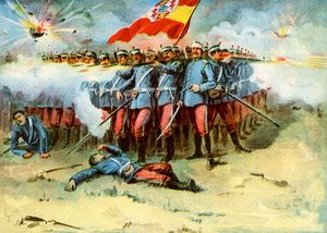 Der letzte Widerstand, Quadrat der spanischen Infanterie, Spanisch-Amerikanischer Krieg, 1898 von Unbekannt