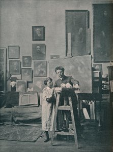 Der verstorbene Eugène Carrière in seinem Atelier, ca. 1870-1890, 1906