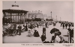 The Leas & Bandstand, Folkestone, spätes 19. - frühes 20. Jahrhundert