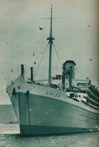 Die Majestät eines großen Liners - Die Orion vor Anker, 1937