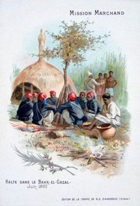Die Marchand-Expedition: Rast in Bahr-el-Gazal, Sudan, Juni 1897