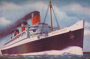 Der mächtige Atlantik-Rekordbrecher, die Queen Mary, 1937