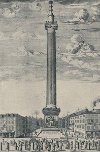 Das Monument von London, um 1685, 1920