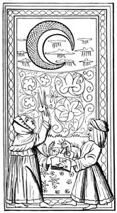 Der Mond, Tarotkarte, 14. Jahrhundert