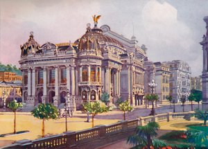 Das Stadttheater, Avenida Rio Branco, 1914 von Unbekannt