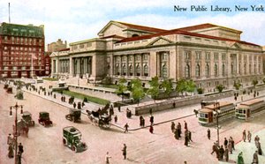 Die neue öffentliche Bibliothek, New York, USA, 1910