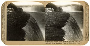 Die Niagarafälle, von Prospect Point zu den Horseshoe Falls, späte 19. Jahrhundert von Unbekannt