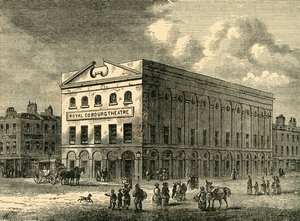 Das alte Coburg-Theater im Jahr 1820, ca. 1878
