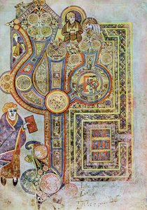 Die Eröffnungsworte des Matthäus-Evangeliums, 800 n. Chr., 20. Jahrhundert von Unbekannt