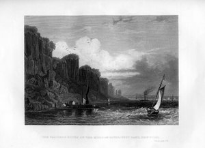 Die Palisadenfelsen am Hudson River, Westufer, New York