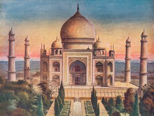 Das unvergleichliche Juwel der mohammedanischen Architektur: das Taj Mahal in Agra, 1908
