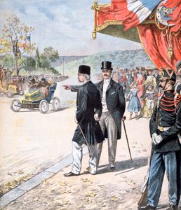 Der persische Schah Mozzafar al-Din Shah Qajar in Frankreich, 1902