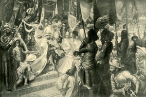 Der Prinz von Wales verleiht den Orden des Sterns von Indien in Kalkutta, 1901