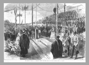 Der Prinz von Wales legt den Grundstein für die neue Grammatikschule in Reading, 1870 von Unbekannt