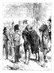 Die Königin verteilt die Victoria-Kreuze im Hyde Park, London von Unbekannt