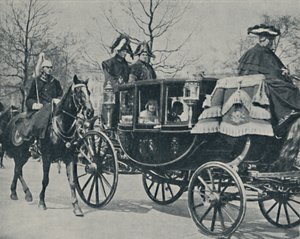Das Königspaar kehrt von der Abtei zurück, 1923, 1937