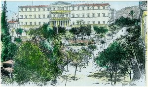 Der Königspalast, Athen, Griechenland, um 1890 von Unbekannt