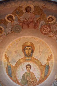 Die russisch-orthodoxe Kathedrale wird auch Eglise Russe oder Kathedrale Saint Nicolas genannt. Sie ist die größte russisch-orthodoxe Kathedrale außerhalb Russlands, Nizza, Frankreich von Unbekannt