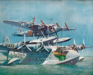 Das Short-Mayo-Verbundflugzeug, ca. 1937