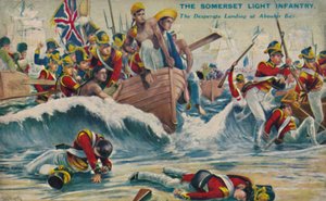 Die Somerset Light Infantry. Die verzweifelte Landung in der Aboukir-Bucht, 1801, 1939 von Unbekannt