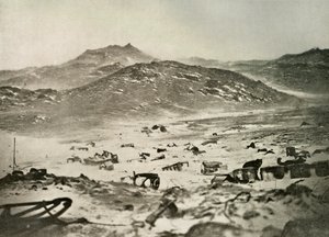 Der Beginn eines Schneesturms in den Winterquartieren, ca. 1908, 1909 von Unbekannt
