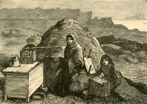 Der Zustand Irlands: Eine vertriebene Familie in der Nähe von Errismore, ca. 1880