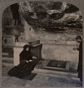 Der Salbungsstein, Grabeskirche, Jerusalem, ca. 1900