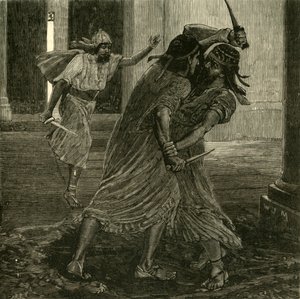 Der Kampf zwischen Gomates und Gobryas