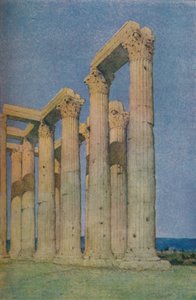 Der Tempel des Olympischen Zeus in Athen, 1913 von Unbekannt