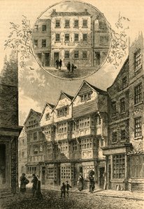 Die Trompete, später der Herzog von York, Shire Lane, 1778. Elias Ashmoles Haus, 1897