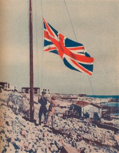 Der Union Jack weht über Tobruk, 1942