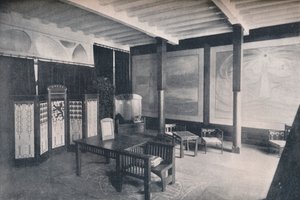 Das Vestibül des niederländischen Abschnitts auf der Turiner Ausstellung von Unbekannt