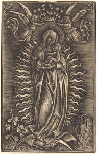 Die Jungfrau von zwei Engeln gekrönt, ca. 1500