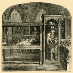 Die Wachsfiguren in der Westminster Abbey, 1881
