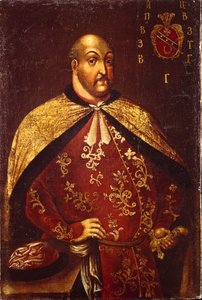 Die Saporoger Kosaken Ataman Vasily Grigoryevich Gamaleya, ca. 1760 von Unbekannt