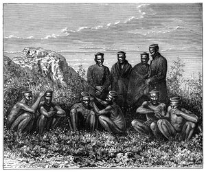 Die Zulu, Südafrika, um 1890