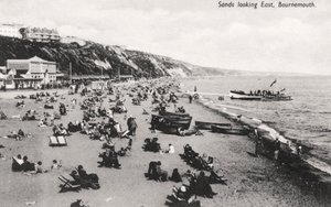 Der Strand von Bournemouth, Dorset, ca. 1920er Jahre