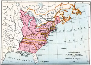 Die Kolonien Nordamerikas bei der Unabhängigkeitserklärung, 1776 von Unbekannt