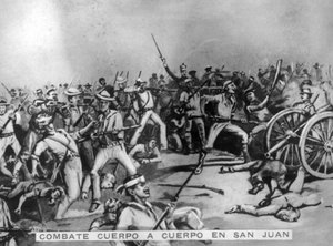 Der Kampf von San Juan, 1898, 1920er Jahre von Unbekannt