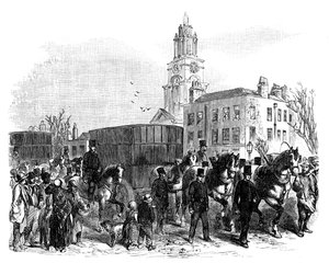 Der Transport von australischem Gold von den East India Docks zur Bank of England, London, um 1888 von Unbekannt