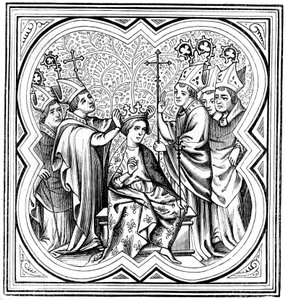 Die Krönung Karls des Großen 712-814, 14. Jahrhundert 1849