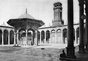 Der Hof der Moschee von Muhammad Ali an der Zitadelle von Saladin, Kairo, Ägypten, ca. 1920er