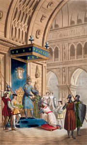 Die Schaffung eines Tempelritters, um 1820-1830 von Unbekannt